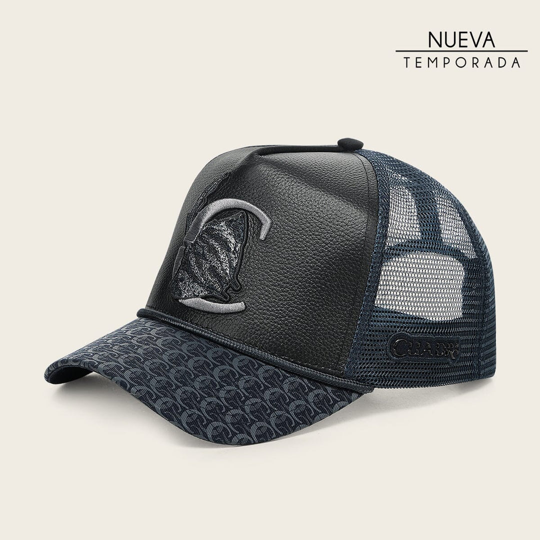 Gorra en piel genuina con diseño de mantarraya Gorras 