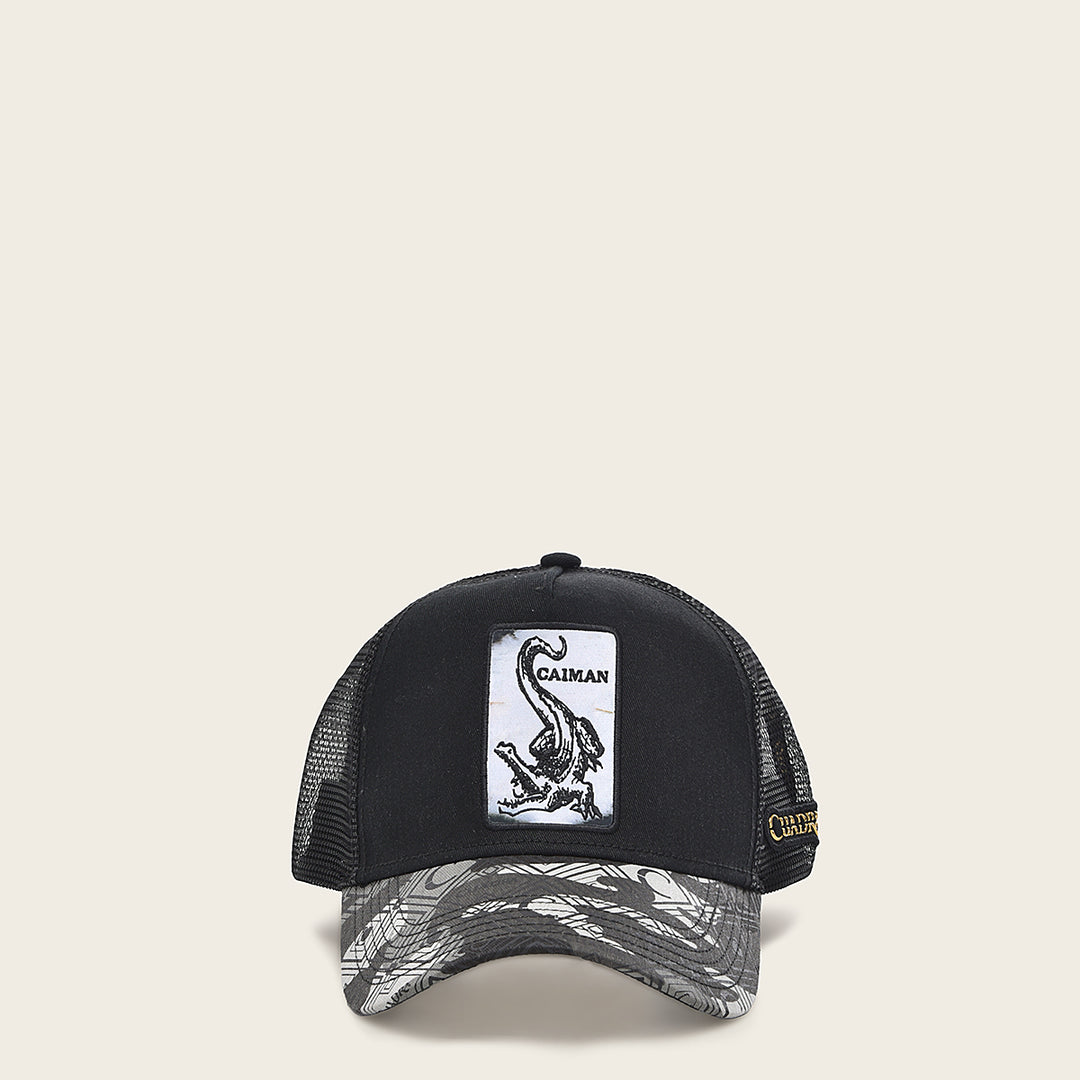 Gorra con parche de caimán