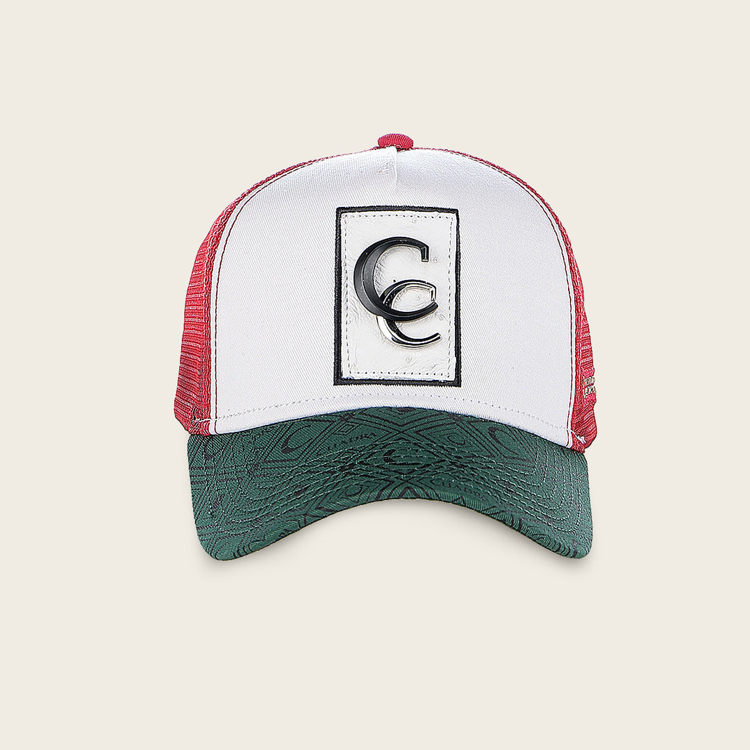 Gorra Cuadra México con parche de avestruz