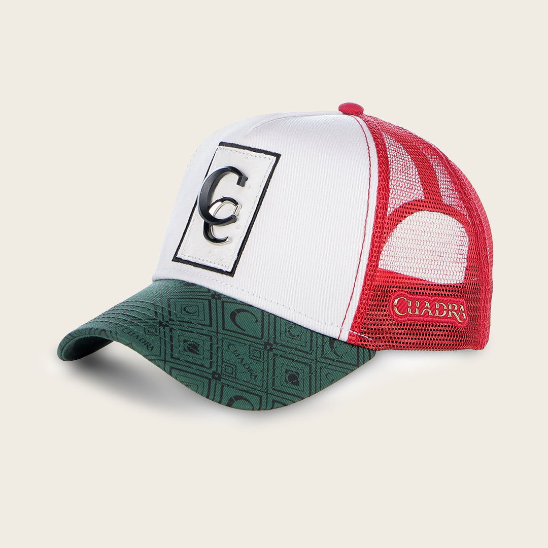 Gorra Cuadra México con parche de avestruz