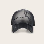 Gorra en piel genuina con diseño de caballo Gorras 