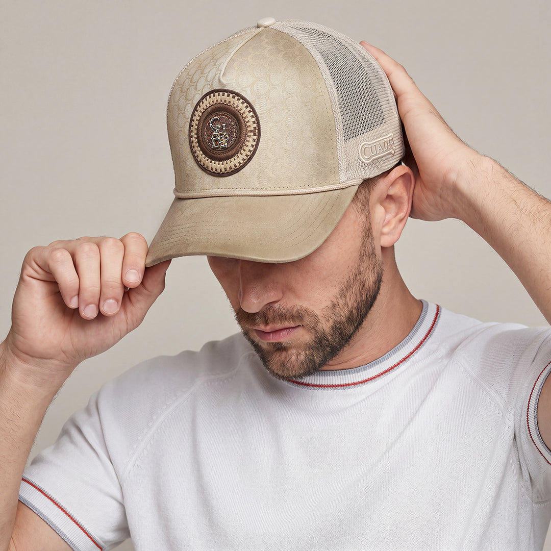 Gorra para caballero en piel genuina