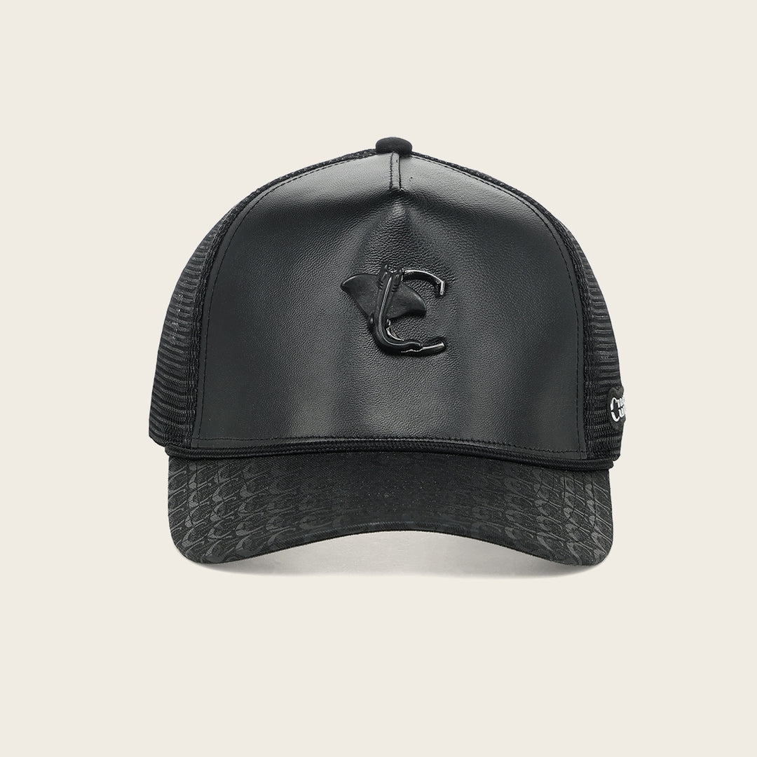 Gorra Cuadra en piel genuina