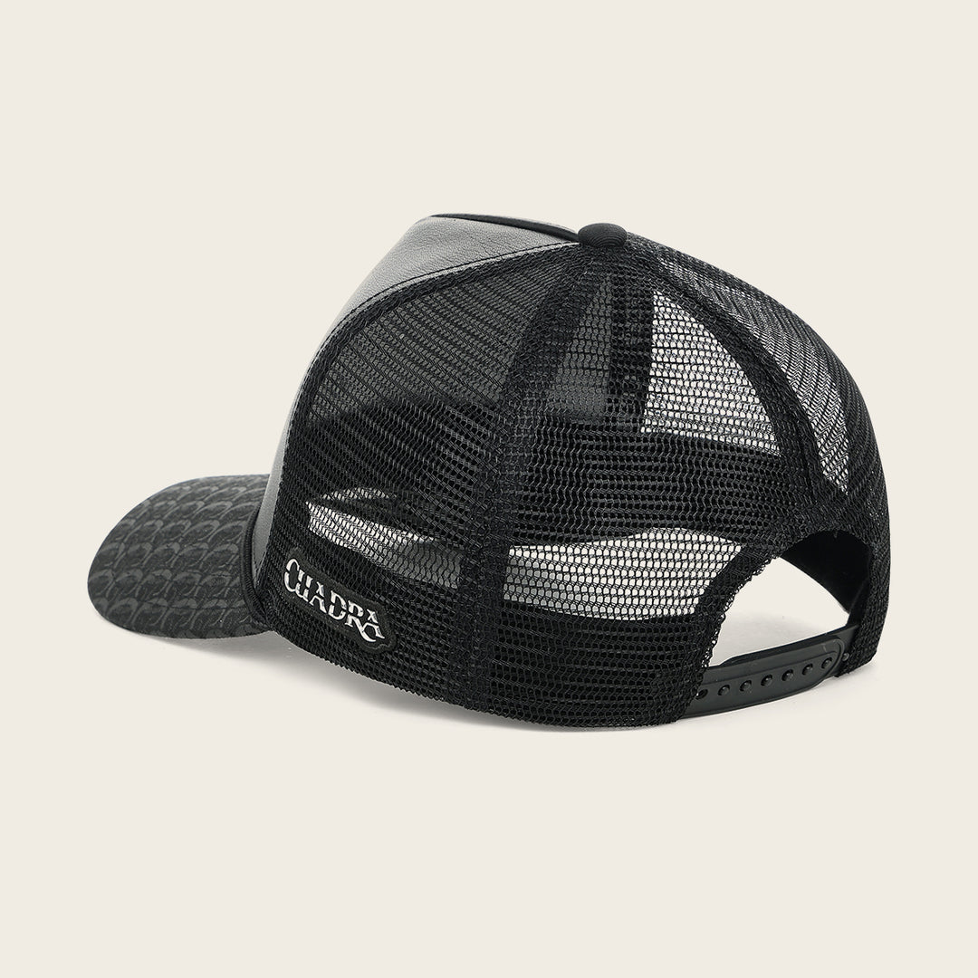 Gorra Cuadra en piel genuina