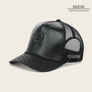 Gorra Cuadra en piel genuina