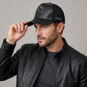 Gorra Cuadra en piel genuina