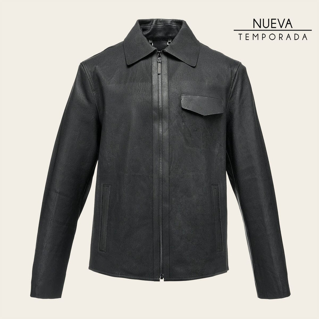 Chamarra en piel genuina de cordero para caballero Camisola 