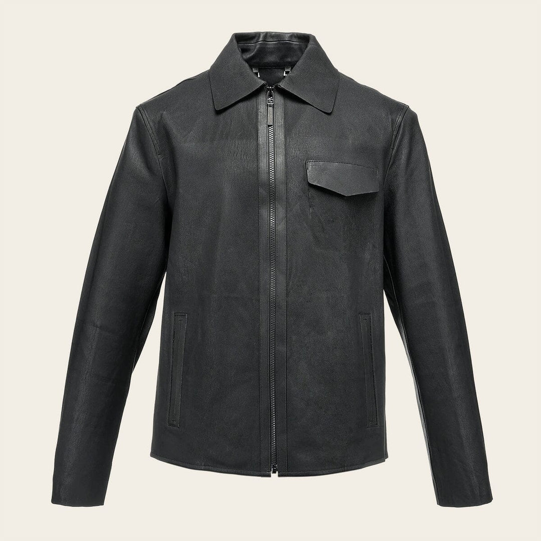 Chamarra en piel genuina de cordero para caballero Camisola 