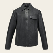 Chamarra en piel genuina de cordero para caballero Camisola 