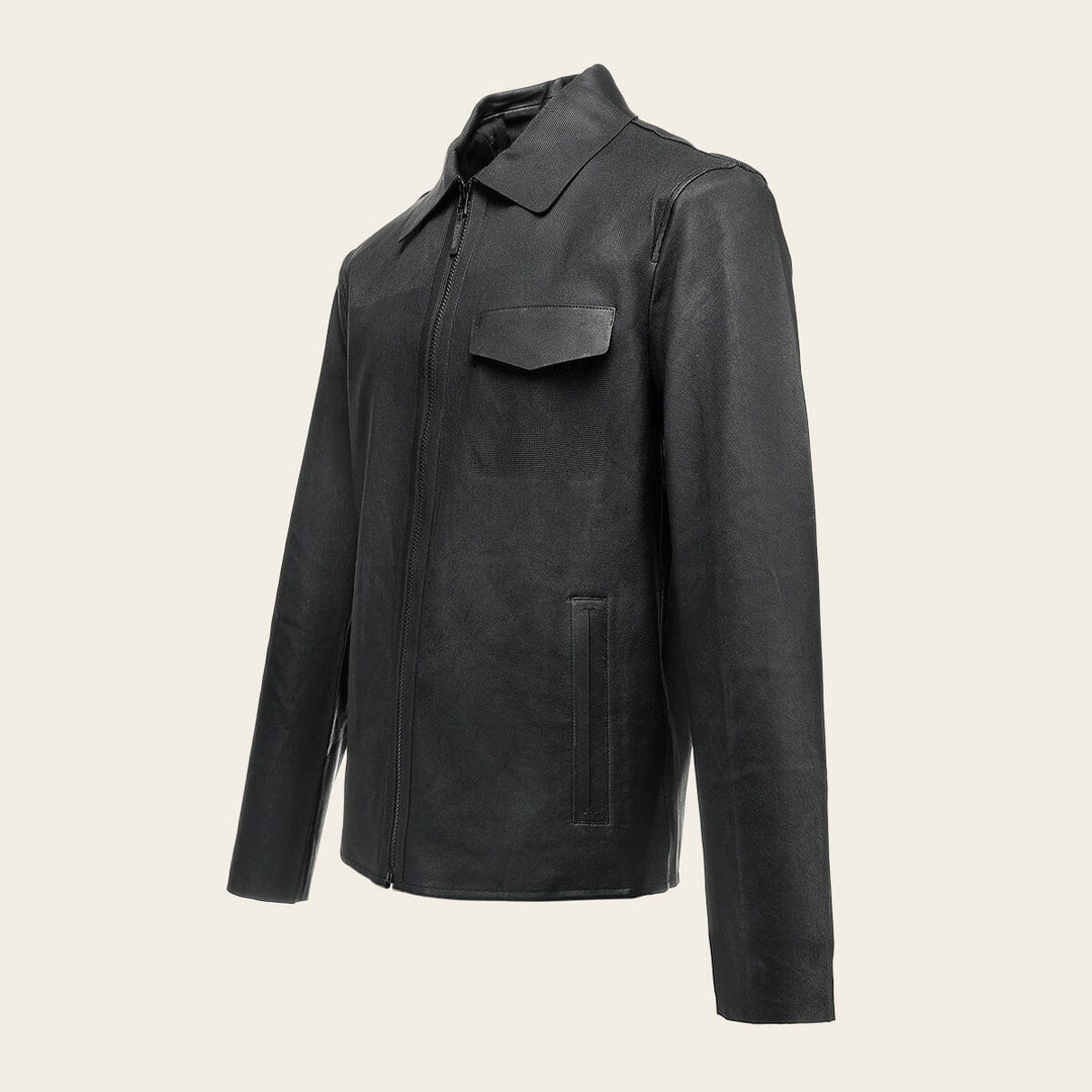 Chamarra en piel genuina de cordero para caballero Camisola 