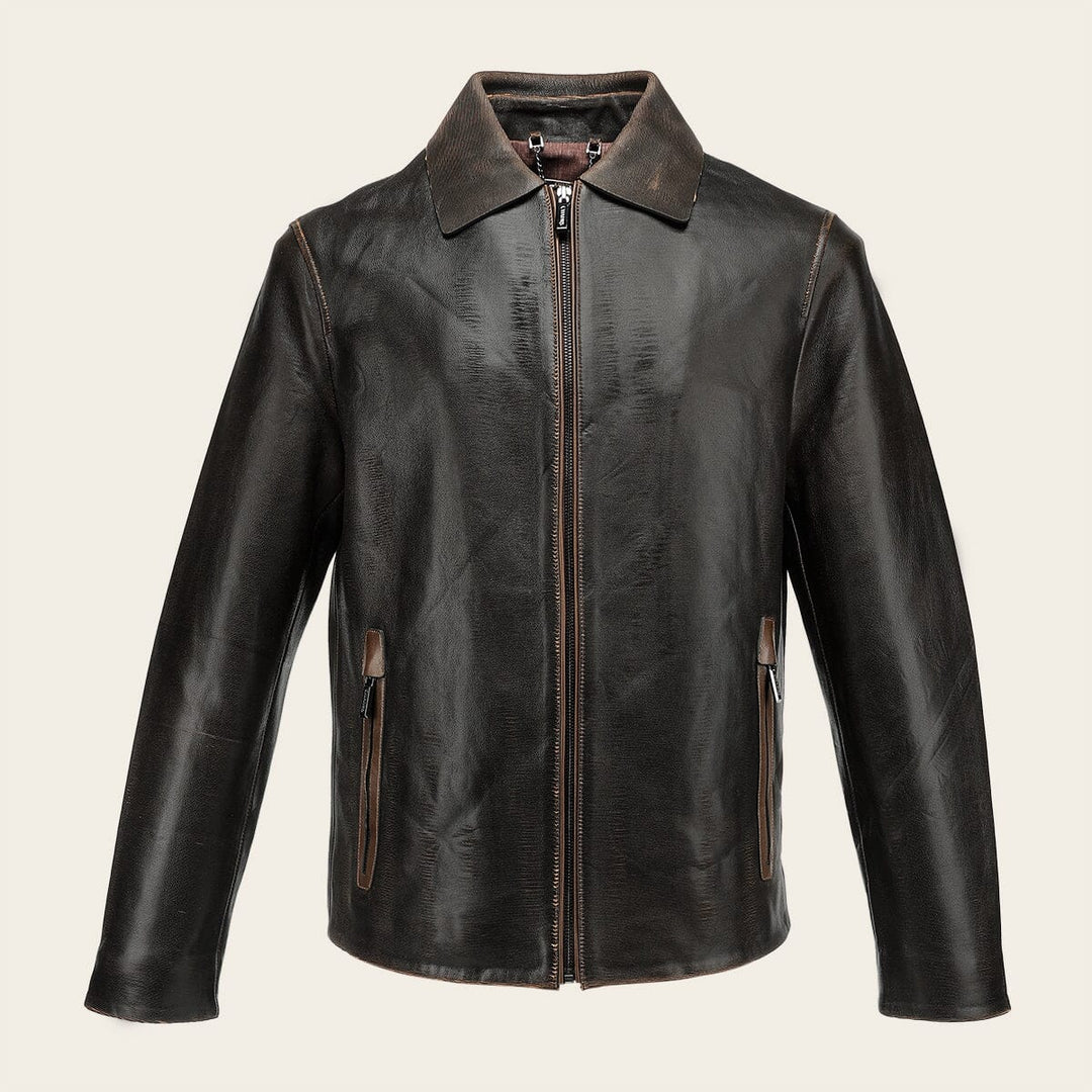 Chamarra en piel genuina de cordero para caballero Chamarras 