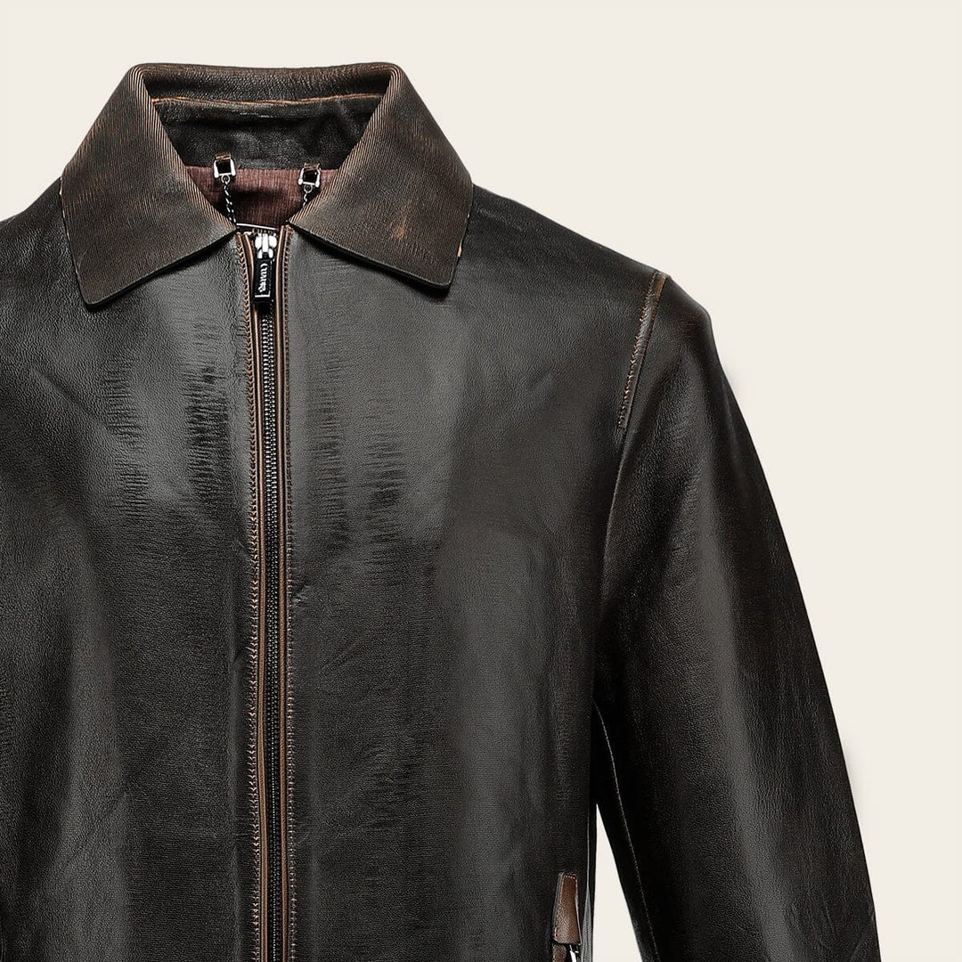 Chamarra en piel genuina de cordero para caballero Chamarras 