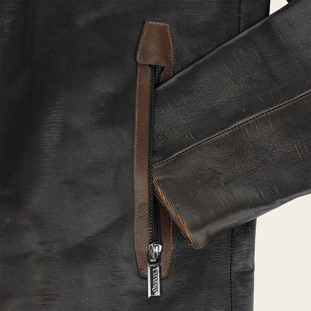Chamarra en piel genuina de cordero para caballero Chamarras 