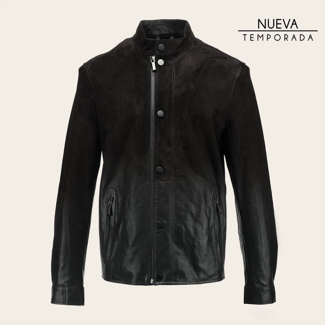 Chamarra en piel genuina de cordero para caballero Camisola 