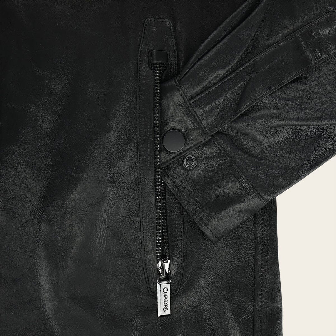 Chamarra en piel genuina de cordero para caballero Camisola 