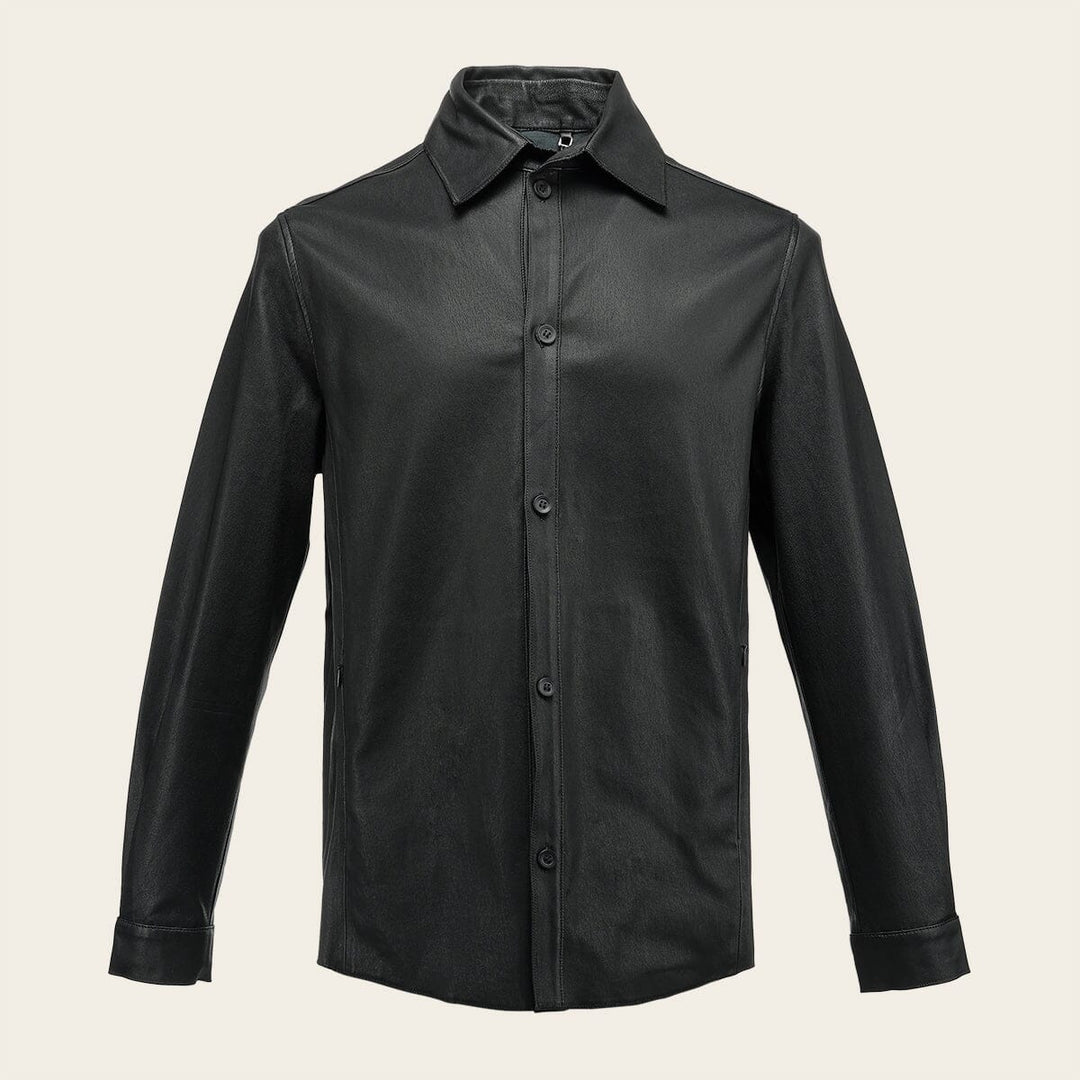 Chamarra en piel genuina de cordero para caballero Camisola 