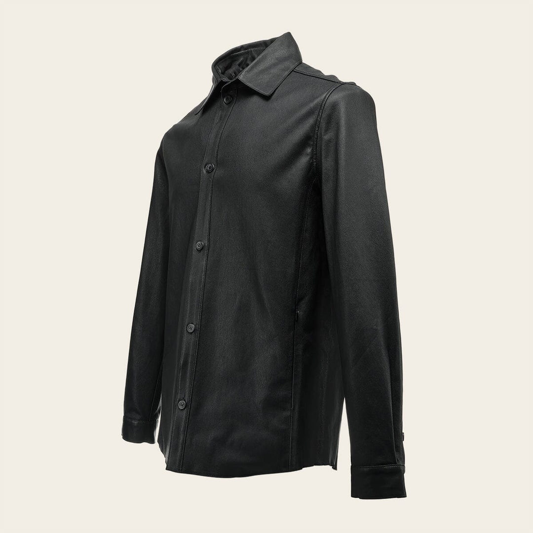 Chamarra en piel genuina de cordero para caballero Camisola 