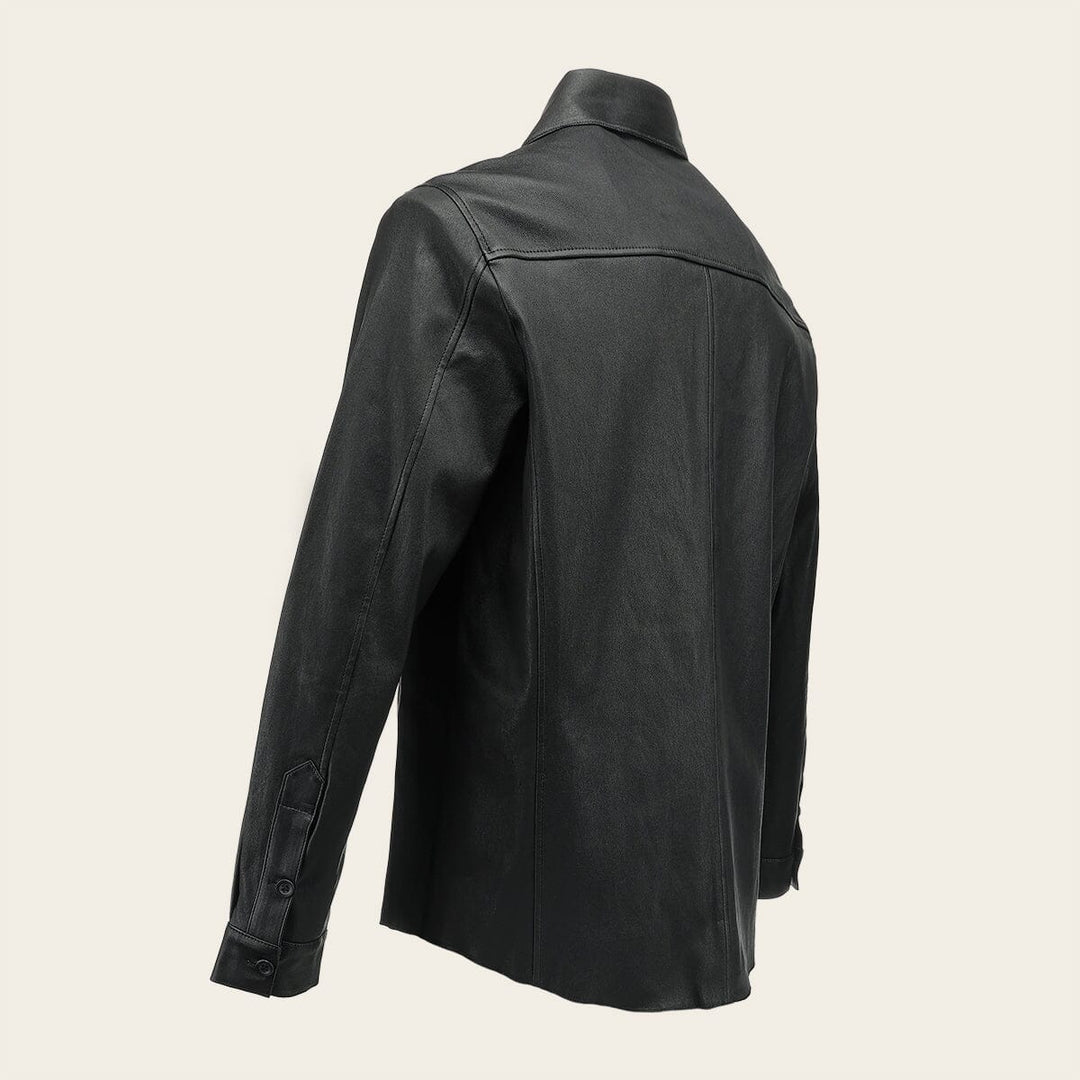 Chamarra en piel genuina de cordero para caballero Camisola 