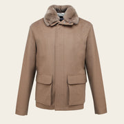 Chamarra en piel genuina de cachemira para caballero Chamarras 