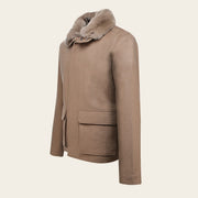 Chamarra en piel genuina de cachemira para caballero Chamarras 