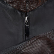 Chamarra en piel genuina de pitón Chamarras 