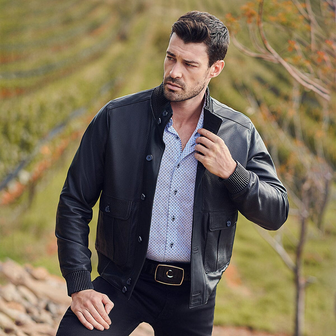 Ropa Chamarras De Piel Marca Cuadra Piel Genuina Chamarra Para