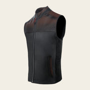 Chaleco en piel genuina de ovino para caballero Chalecos 