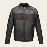 Chamarra en piel genuina de cocodrilo para caballero Chamarras 