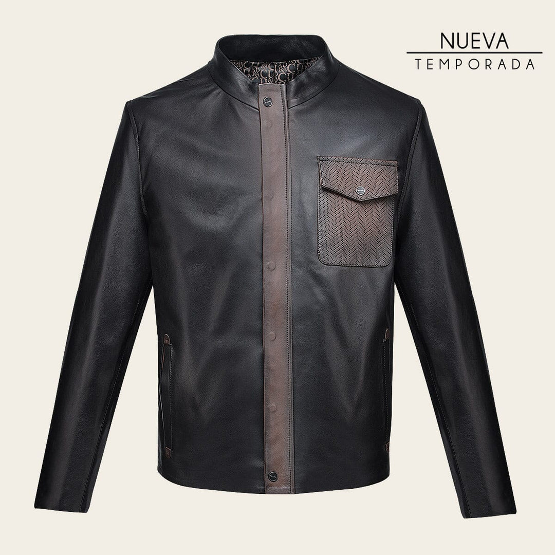 Chamarra en piel genuina de cordero para caballero Chamarras 