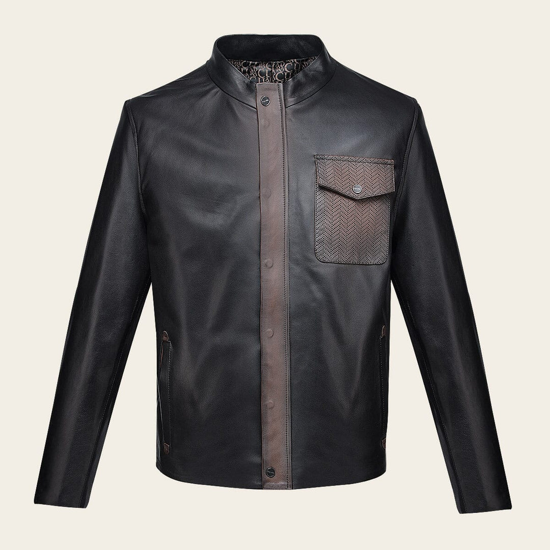 Chamarra en piel genuina de cordero para caballero Chamarras 