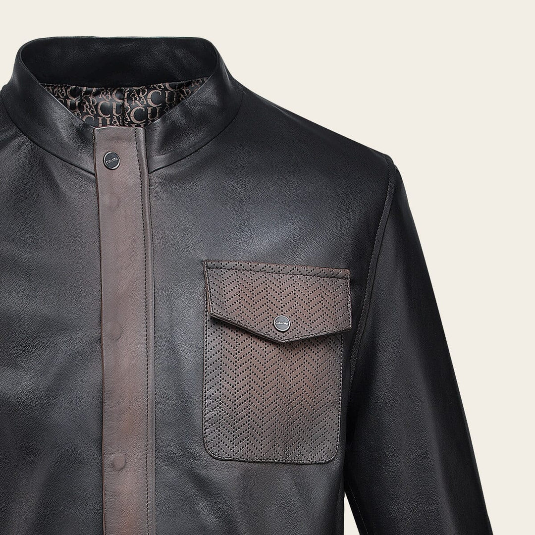 Chamarra en piel genuina de cordero para caballero Chamarras 