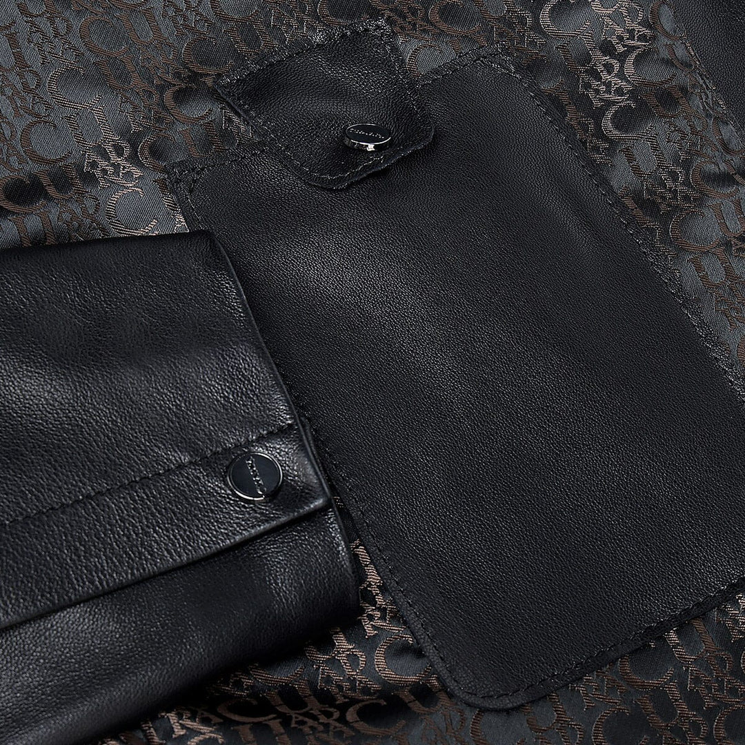 Chamarra en piel genuina de cordero para caballero Chamarras 