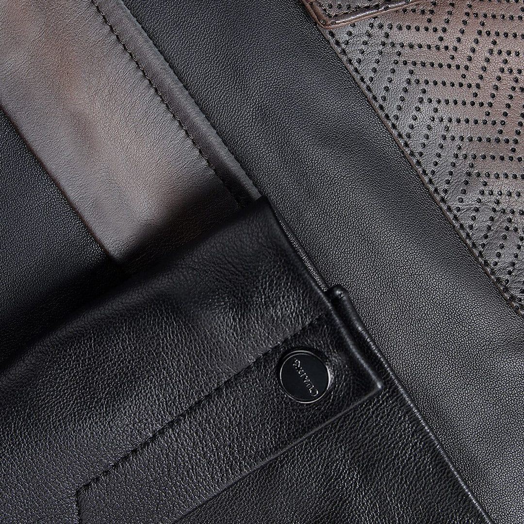 Chamarra en piel genuina de cordero para caballero Chamarras 