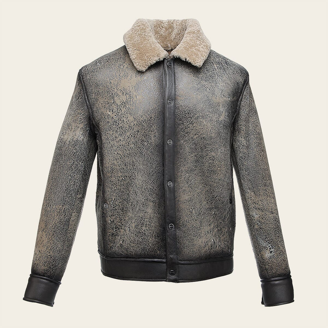 Chamarra en piel genuina de ovino para caballero Chamarras 