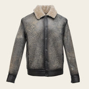 Chamarra en piel genuina de ovino para caballero Chamarras 