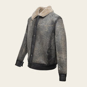 Chamarra en piel genuina de ovino para caballero Chamarras 