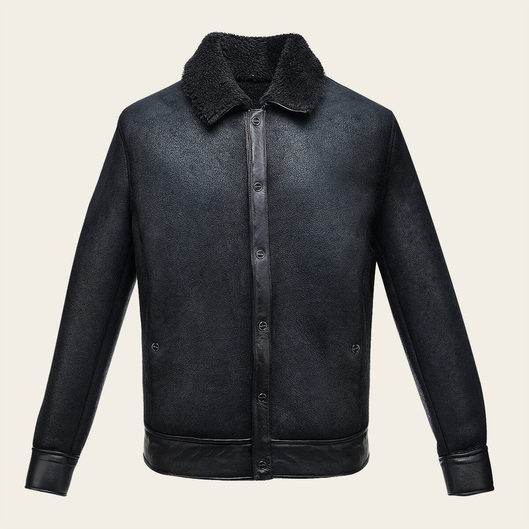 Chamarra en piel genuina de ovino para caballero Chamarras 