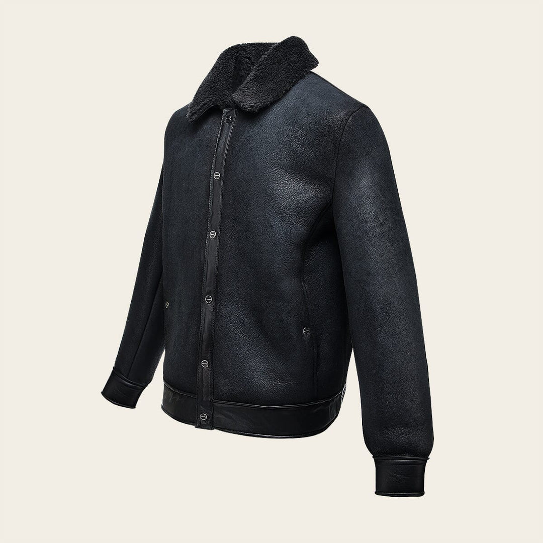 Chamarra en piel genuina de ovino para caballero Chamarras 