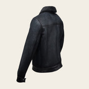 Chamarra en piel genuina de ovino para caballero Chamarras 