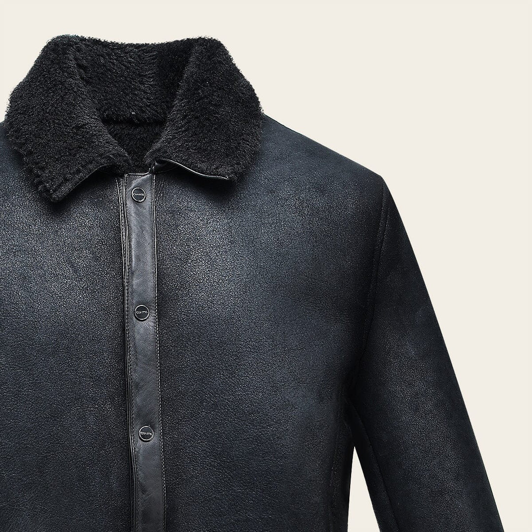 Chamarra en piel genuina de ovino para caballero Chamarras 