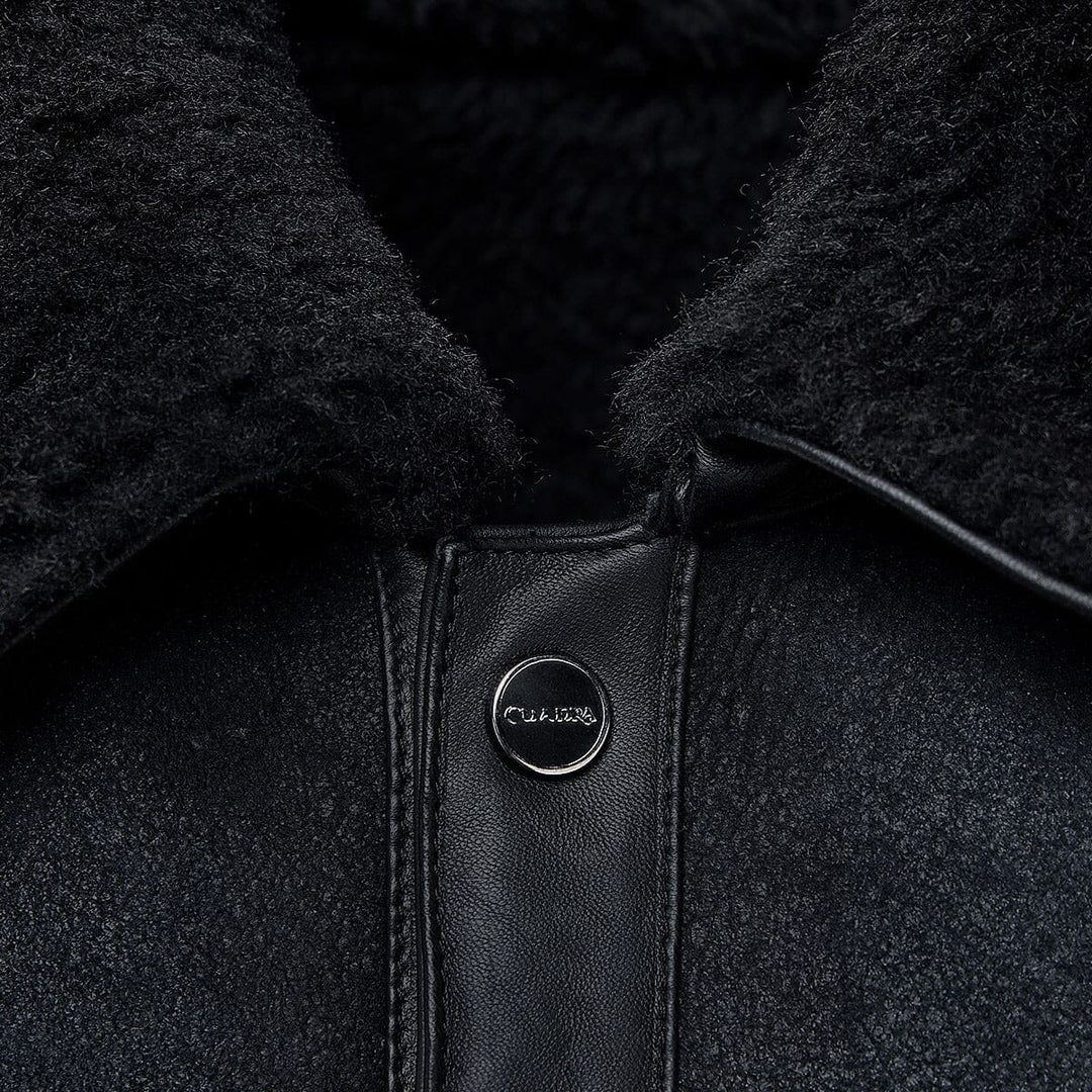 Chamarra en piel genuina de ovino para caballero Chamarras 