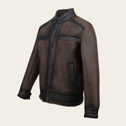 Chamarra en piel genuina de ovino con pelo para caballero Chamarras 