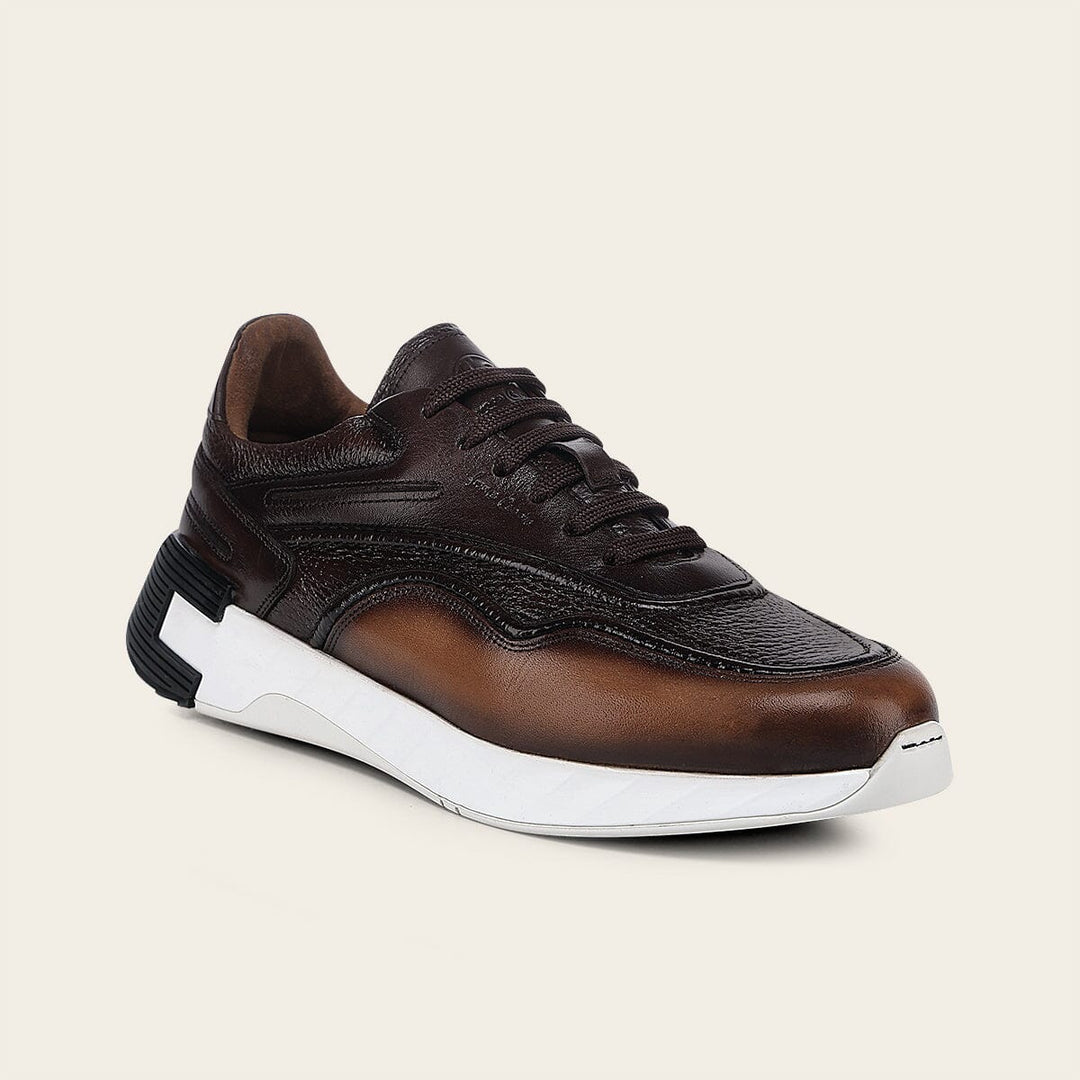 Tenis en piel genuina de venado para caballero Tenis 