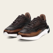 Tenis en piel genuina de venado para caballero Tenis 