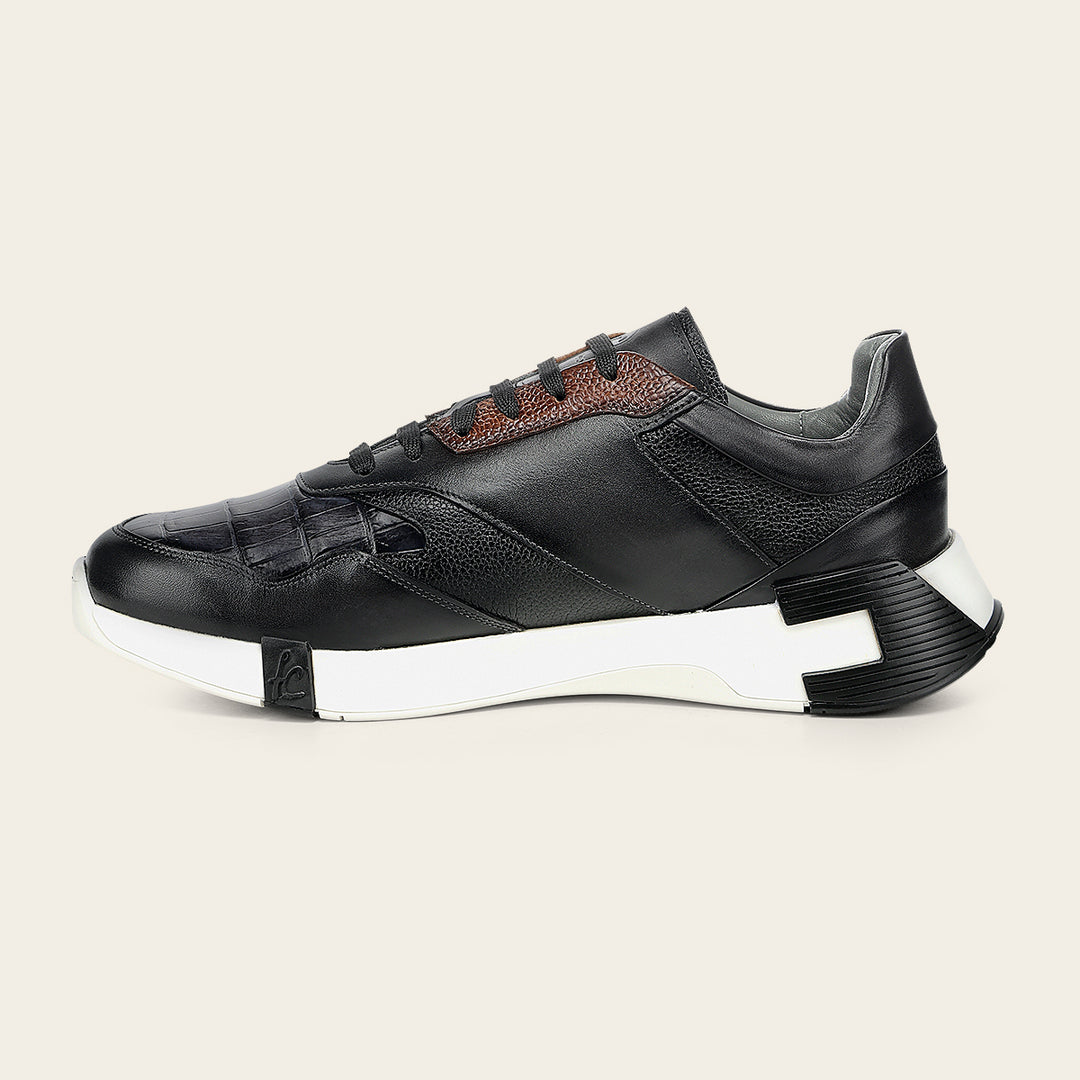 Tenis en piel genuina de caimán para caballero