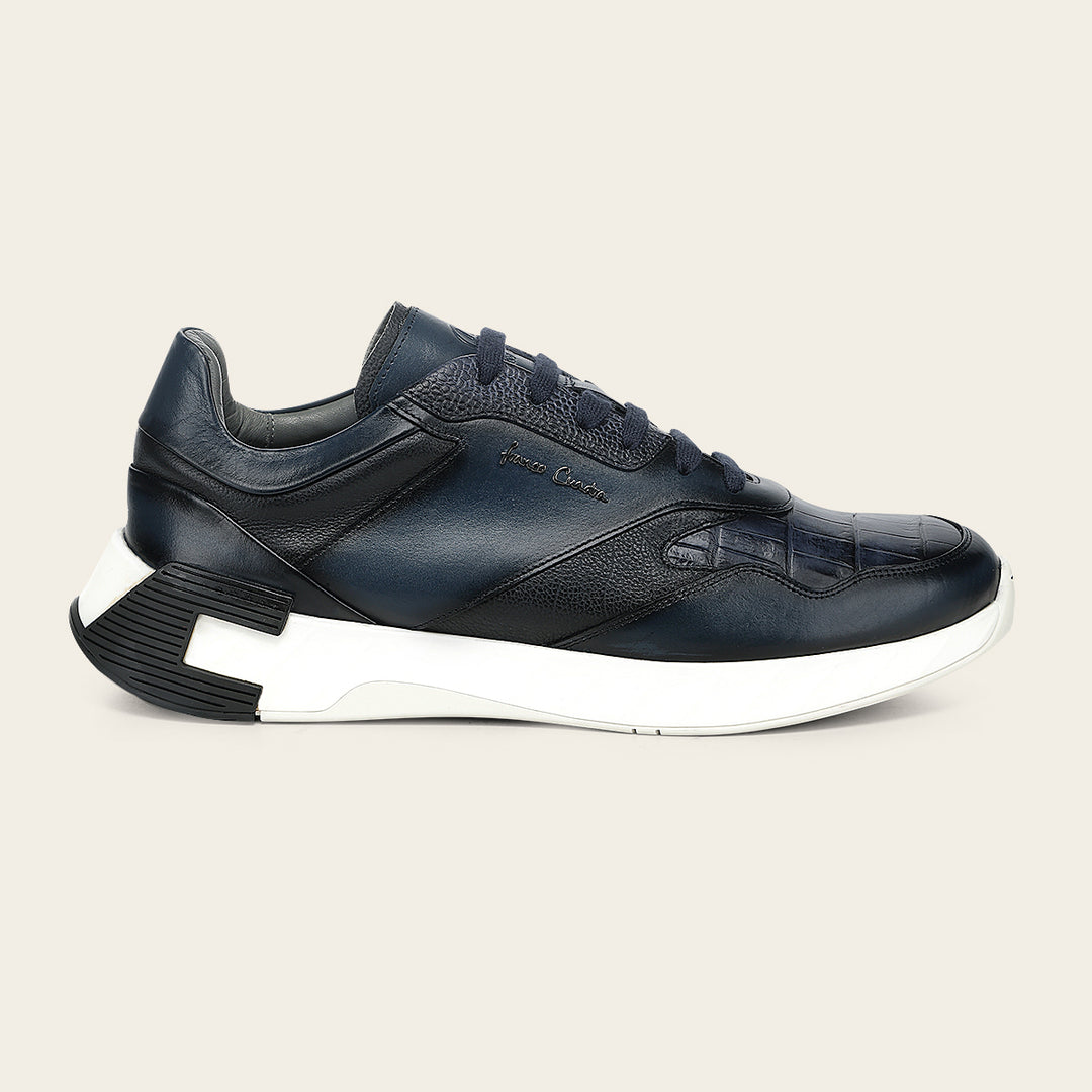Tenis en piel genuina de caimán para caballero