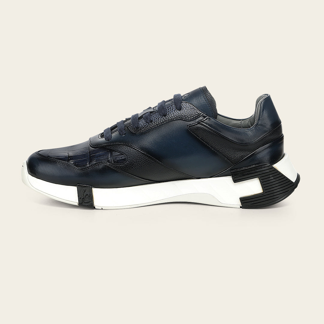 Tenis en piel genuina de caimán para caballero