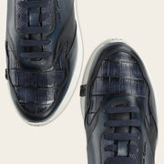 Tenis en piel genuina de caimán para caballero