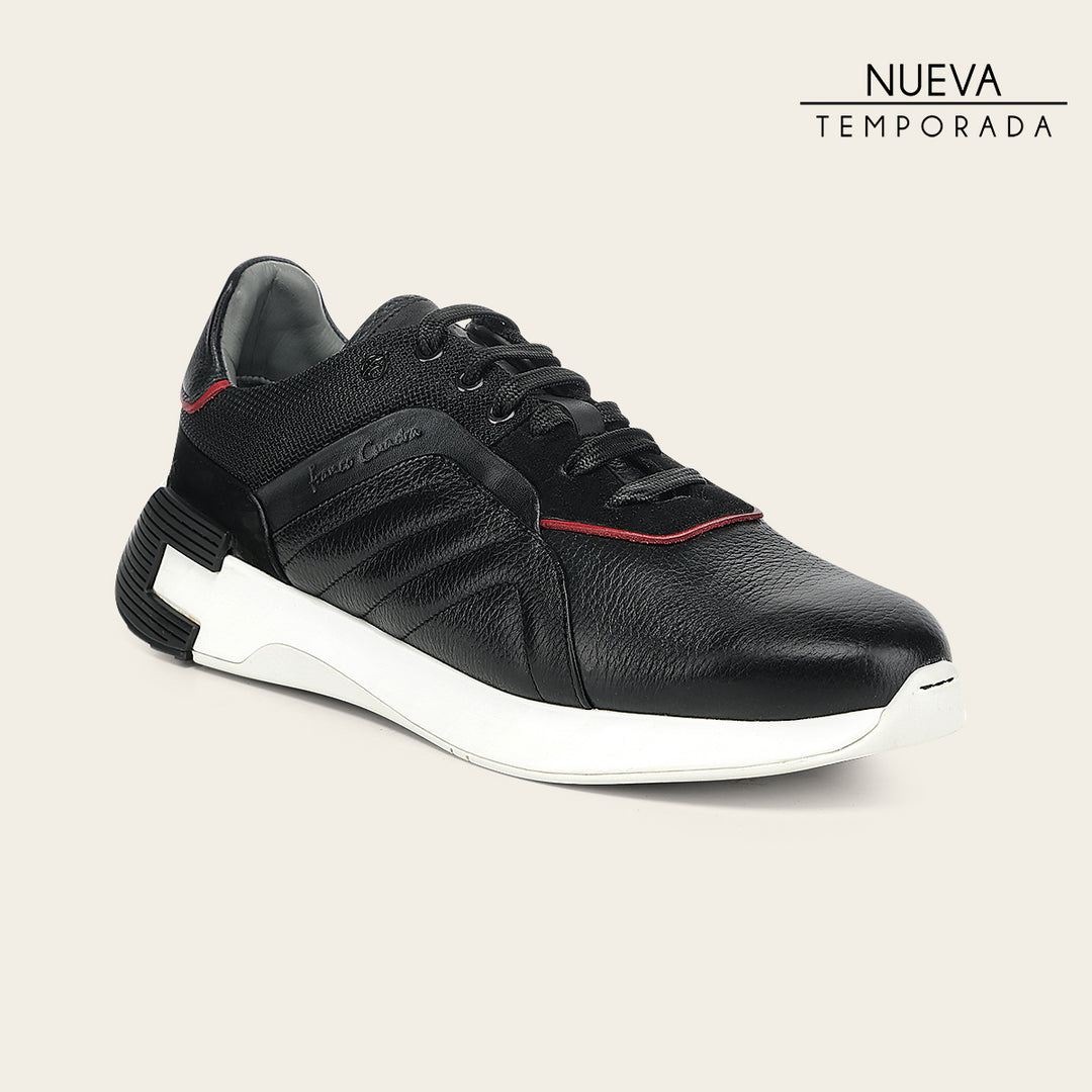 Tenis en piel genuina de venado para caballero