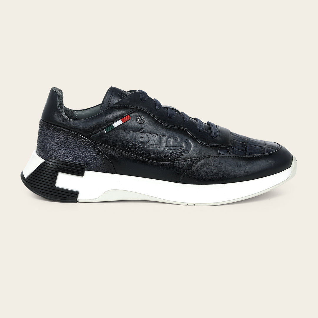 Tenis en piel genuina de alligator  para caballero  edición limitada 2026